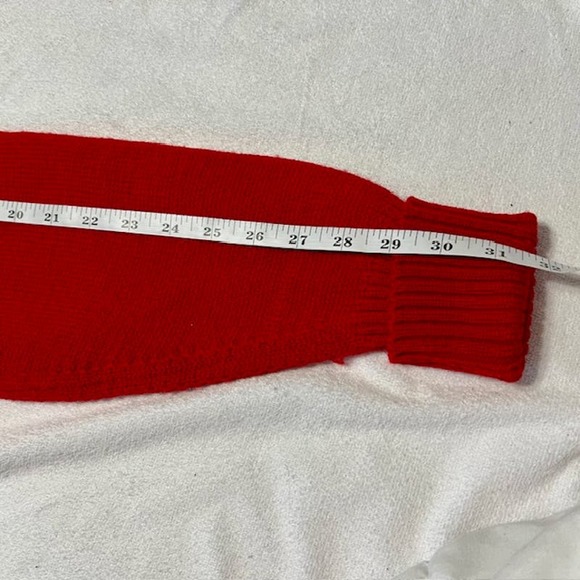 Vintage Parkhurst Pure Virgin Wool Red Sweater Made In Canada Woolen Clothing - Picture 9 of 9